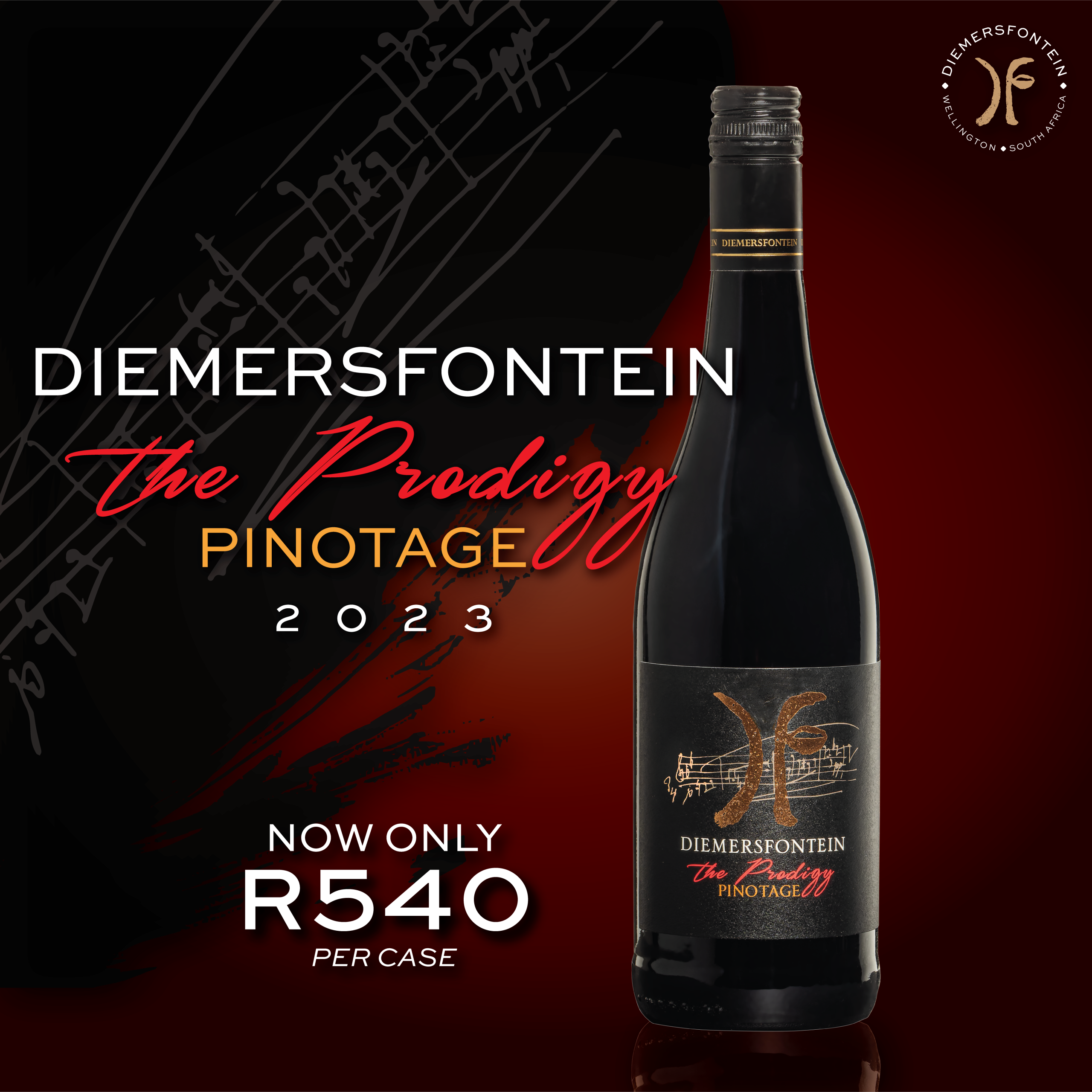 Featured image for “DIEMERSFONTEIN THE PRODIGY PINOTAGE 2023”