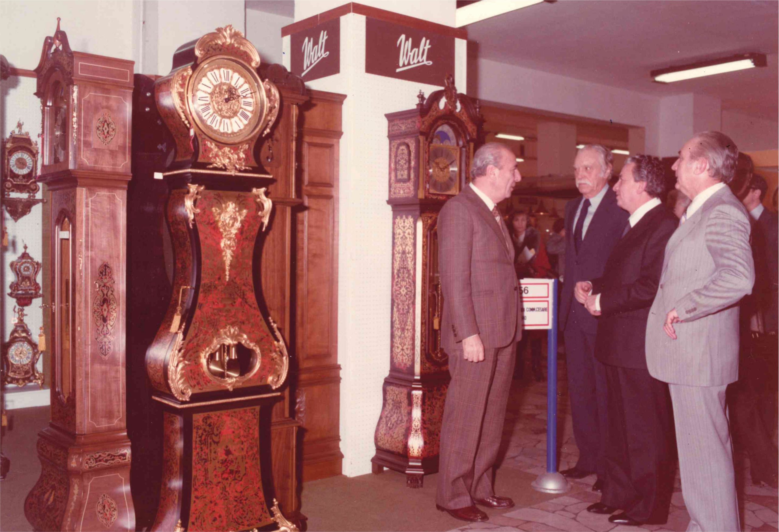 Walt Clocks exhibited at a trade show in Milan